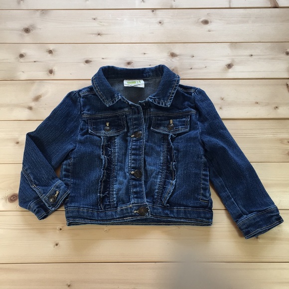 Crazy 8 Other - Crazy 8 Girls Denim Ruffle Trim Jacket, 18-24 mos